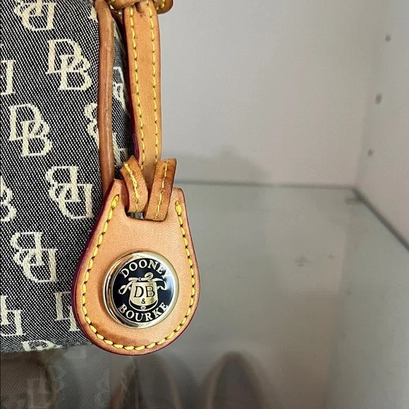 Dooney & Bourke Gray and Tan Monogram Bag - Picture 2 of 9